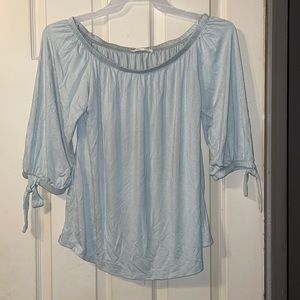 Boutique- mint green off the shoulder top